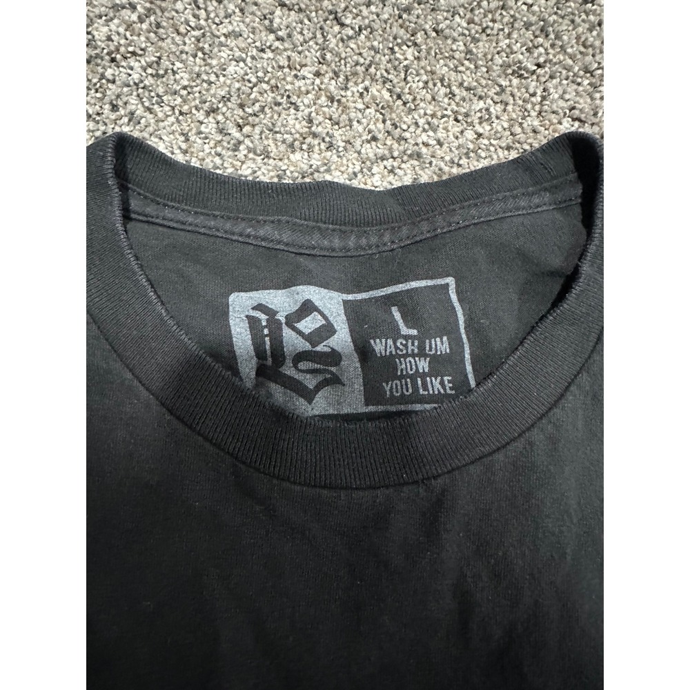 Lethal Threat Mens Samurai Skull Graphic T-Shirt Black Short Sleeve Large - Picture 3 of 3